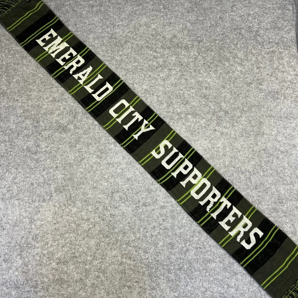 Emerald City Supporters‎ Scarf ECS Green Black Striped Fringed